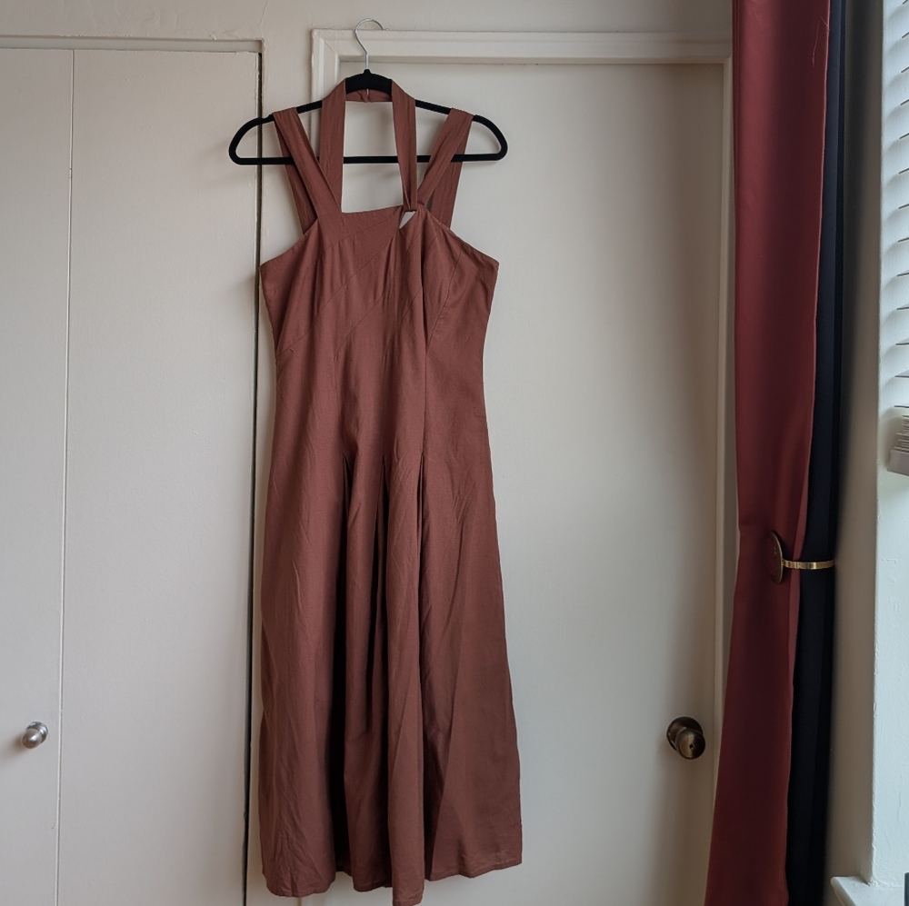 Cotton/Flax Blend Vintage-Inspired Sundress